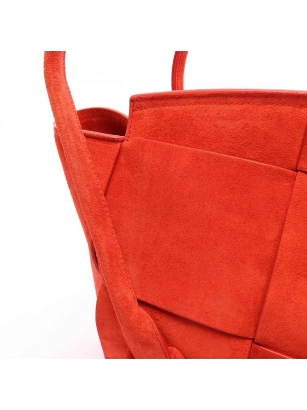 Bottega Veneta Tote Arco Maxi Intrecciato Red Suede
